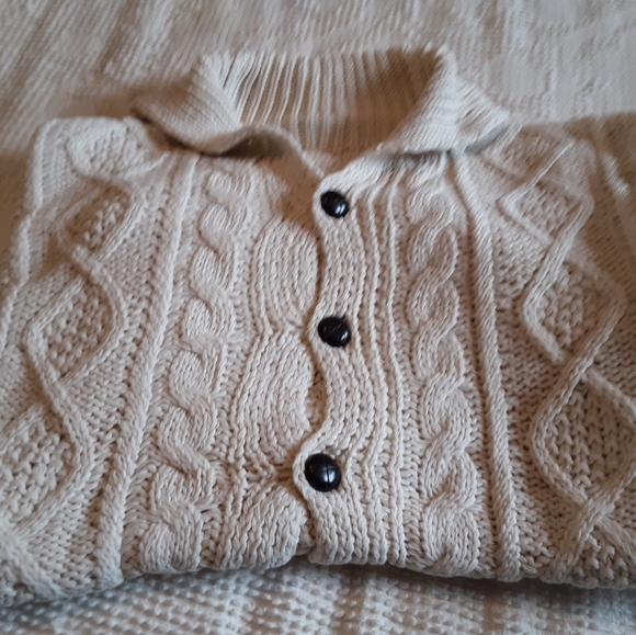Amazon Other - Men's Ecru Fishermans Cardigan